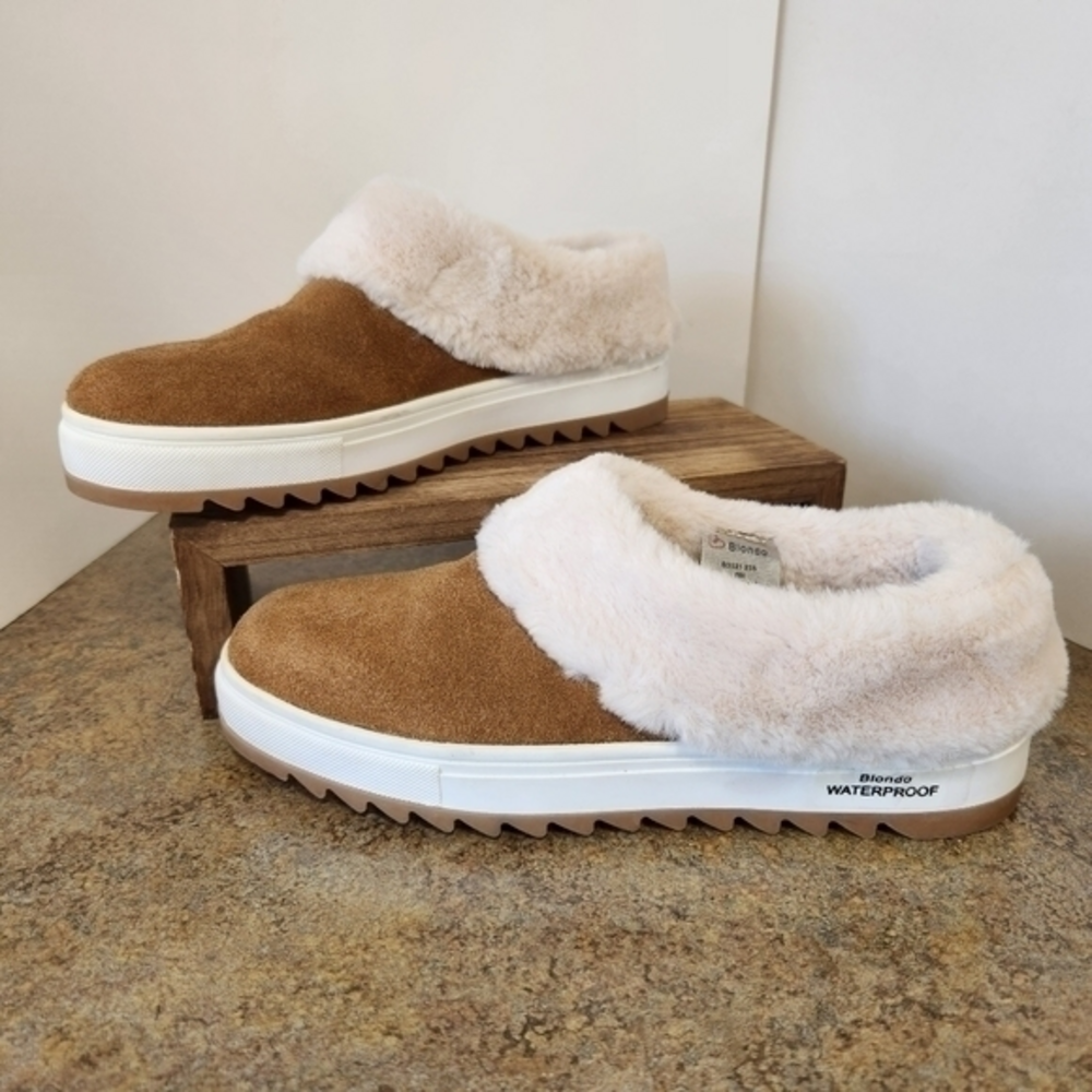 Blondo slip on waterproof‎ sneaker shoe Size 6 Faux Fur Lining NWOT